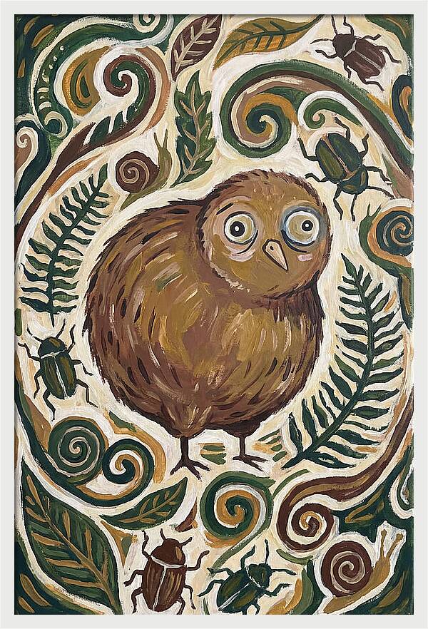 Kiwi Surrounded By Nature