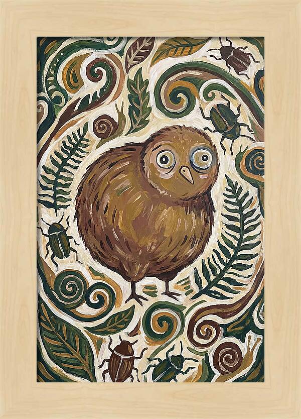 Kiwi Surrounded By Nature