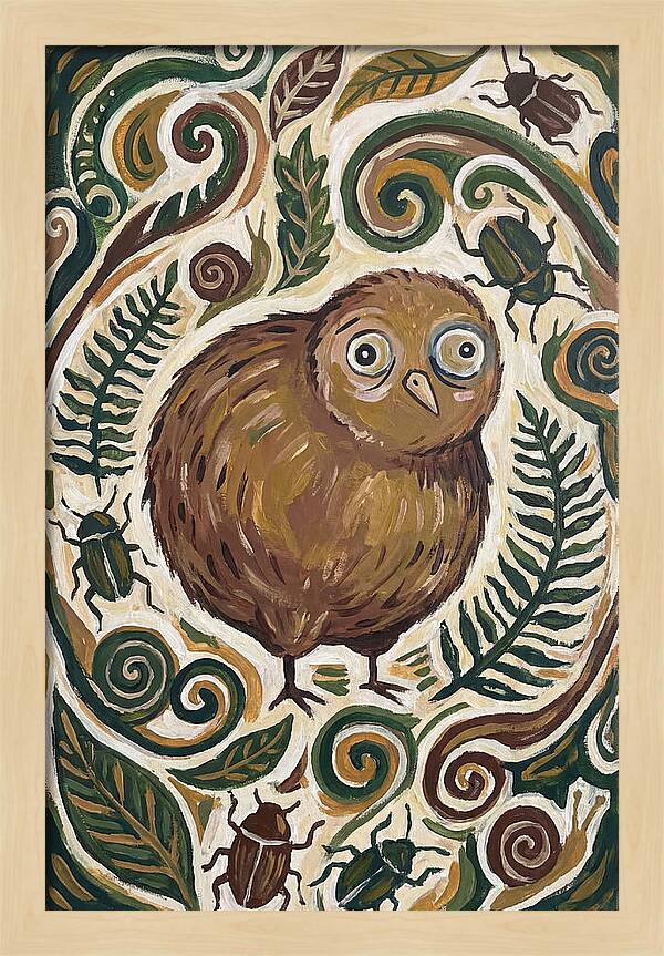 Kiwi Surrounded By Nature