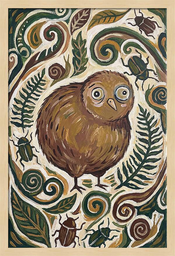 Kiwi Surrounded By Nature