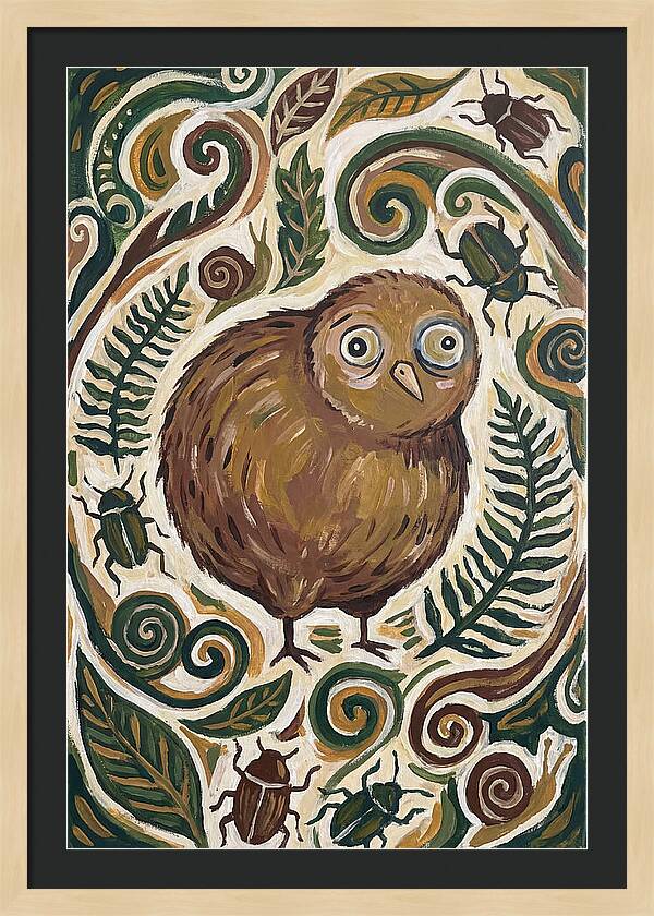 Kiwi Surrounded By Nature