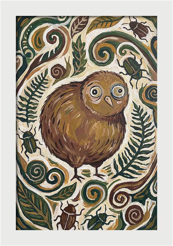 Kiwi Surrounded By Nature