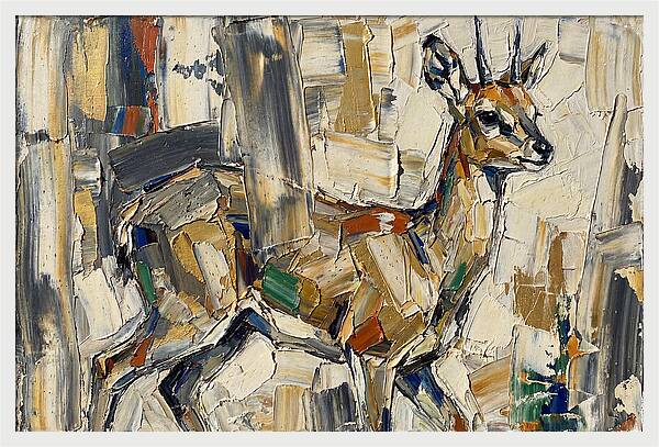 Klipspringer In Abstract Form