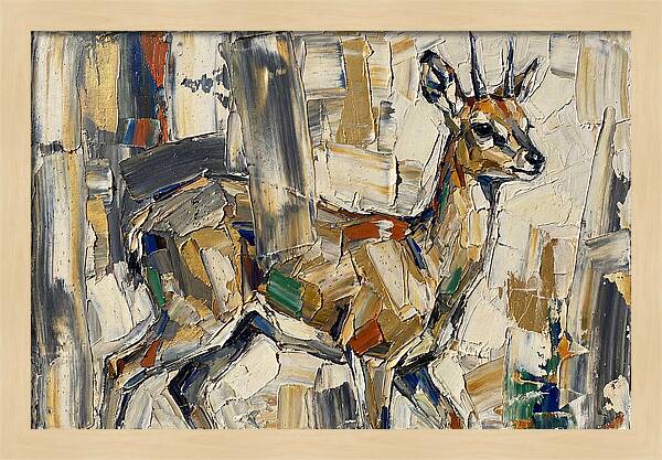 Klipspringer In Abstract Form