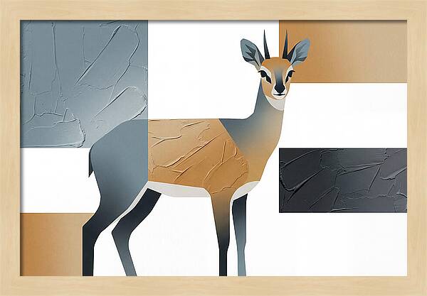 Klipspringer In Minimalist Style