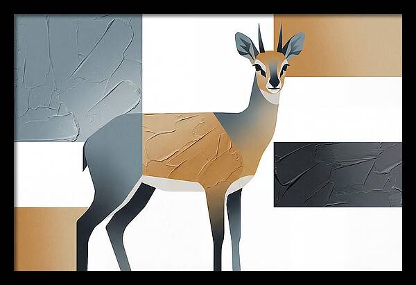 Klipspringer In Minimalist Style