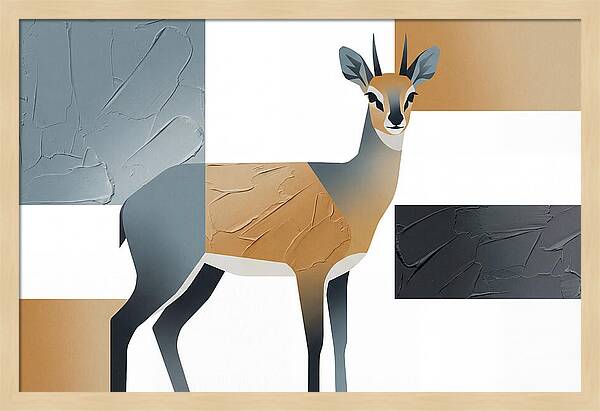 Klipspringer In Minimalist Style