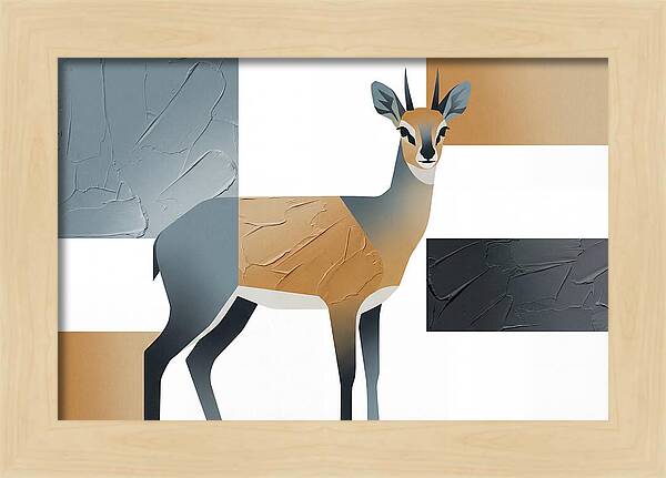 Klipspringer In Minimalist Style