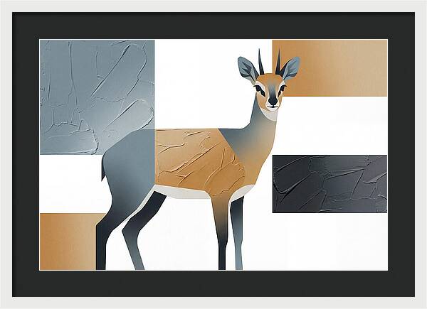 Klipspringer In Minimalist Style