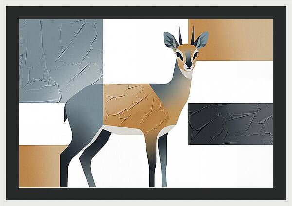 Klipspringer In Minimalist Style