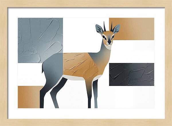 Klipspringer In Minimalist Style