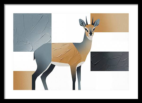 Klipspringer In Minimalist Style