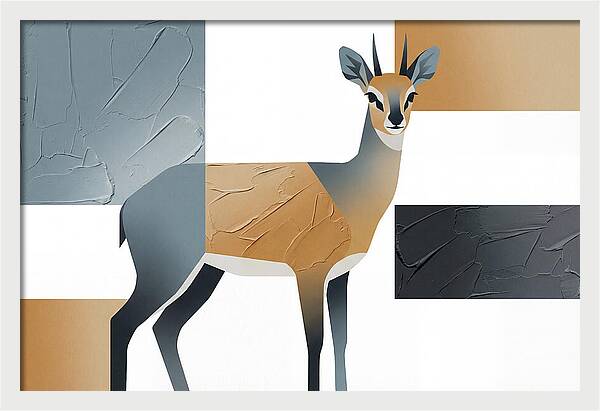 Klipspringer In Minimalist Style