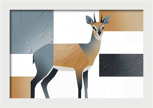 Klipspringer In Minimalist Style