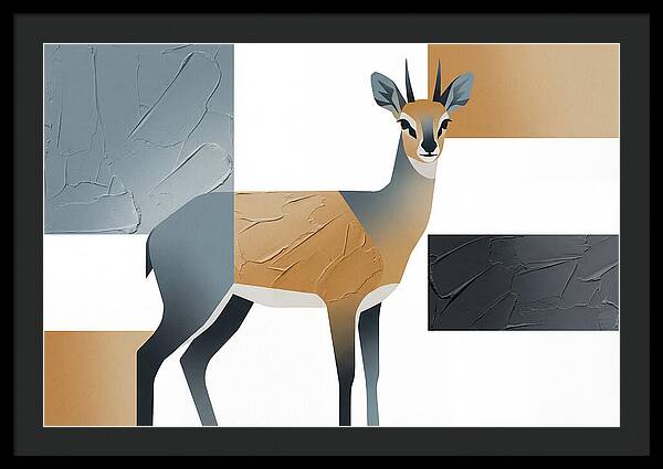 Klipspringer In Minimalist Style