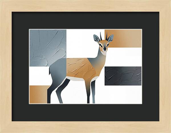 Klipspringer In Minimalist Style