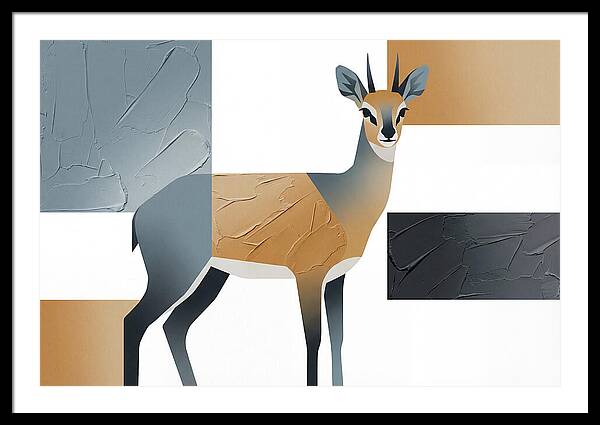 Klipspringer In Minimalist Style