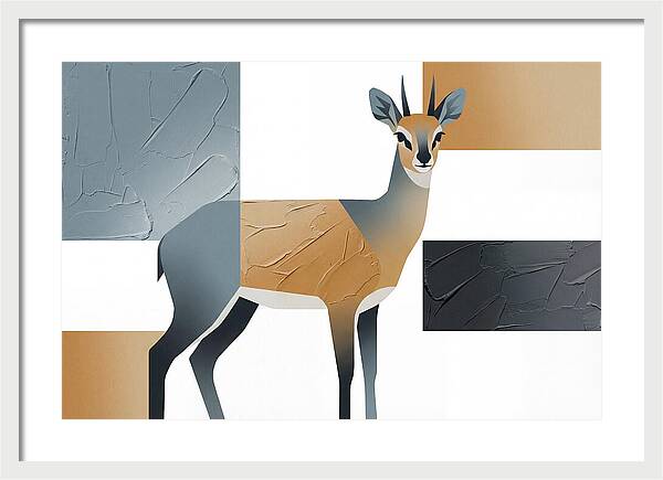 Klipspringer In Minimalist Style