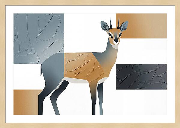 Klipspringer In Minimalist Style
