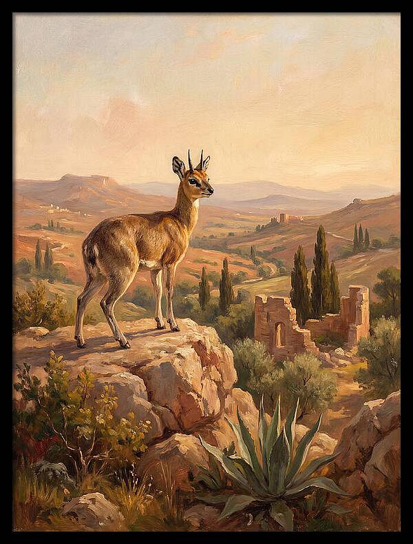 Klipspringer In The Mediterranean Landscape