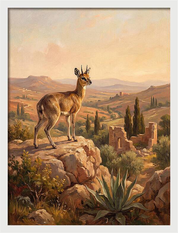 Klipspringer In The Mediterranean Landscape