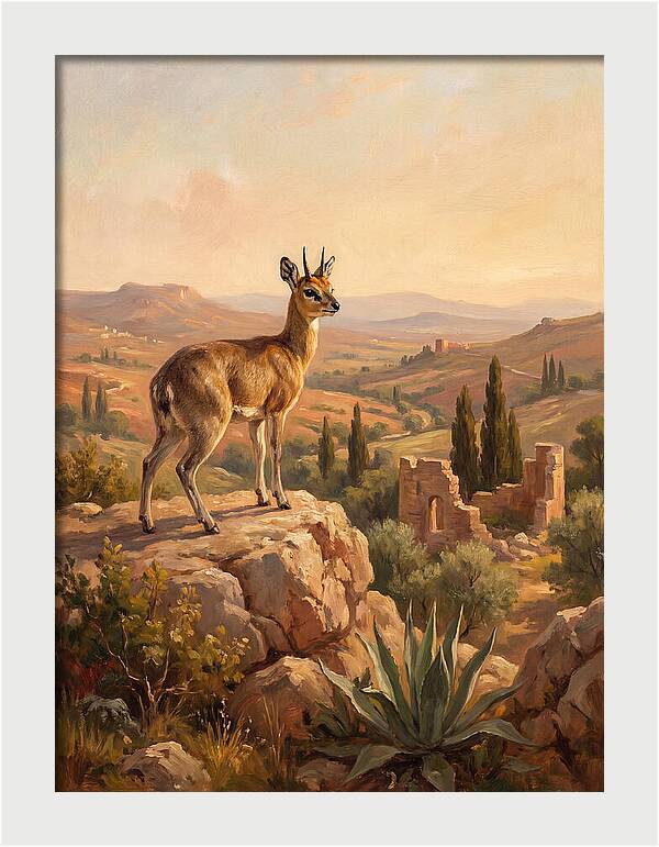 Klipspringer In The Mediterranean Landscape