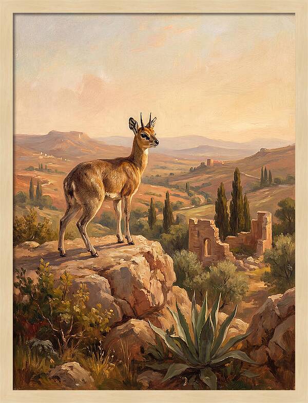 Klipspringer In The Mediterranean Landscape