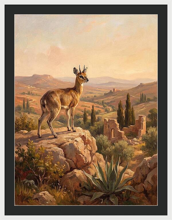 Klipspringer In The Mediterranean Landscape