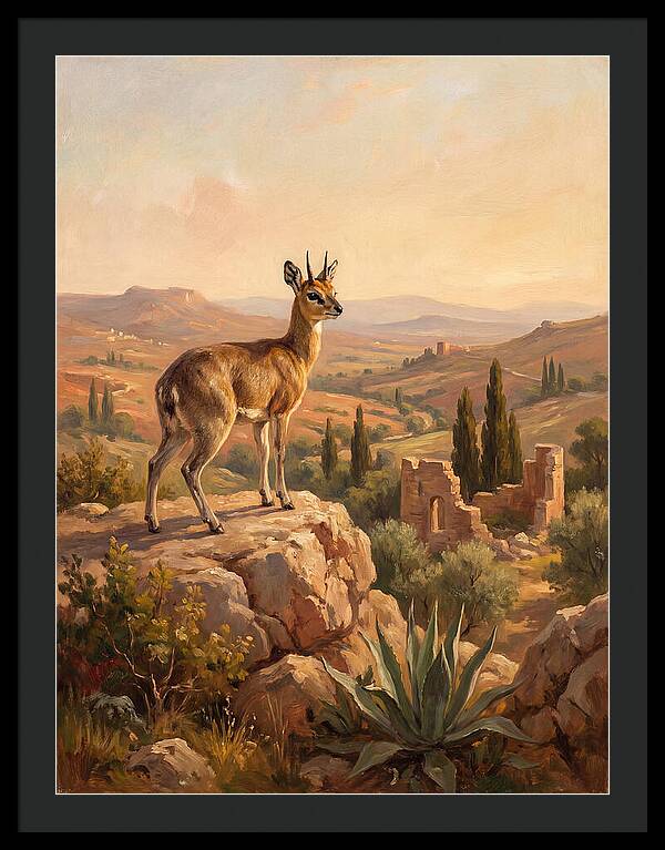 Klipspringer In The Mediterranean Landscape