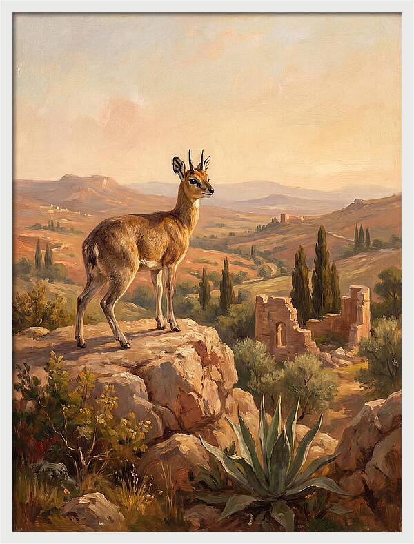 Klipspringer In The Mediterranean Landscape