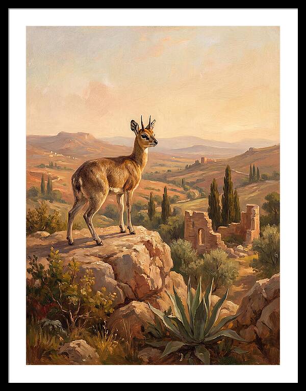 Klipspringer In The Mediterranean Landscape