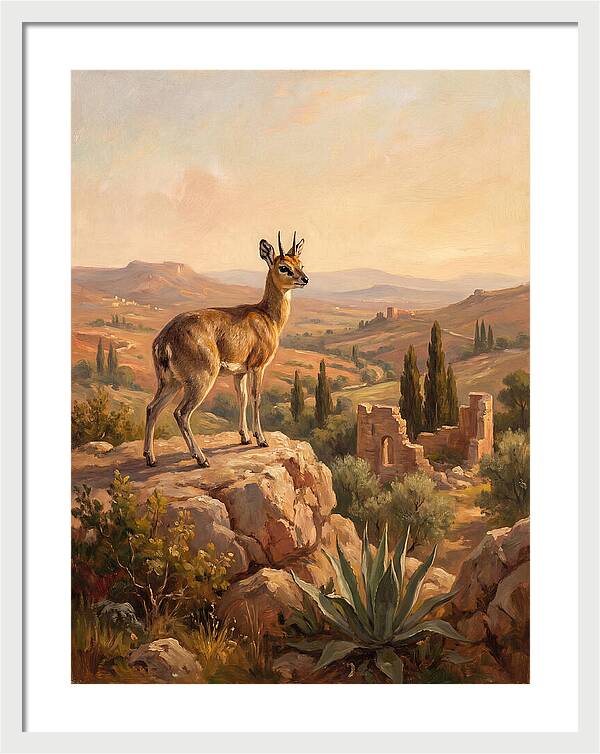 Klipspringer In The Mediterranean Landscape