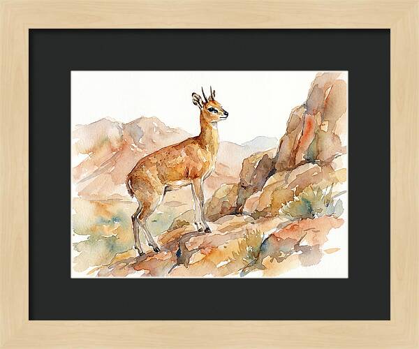 Klipspringer In Watercolor