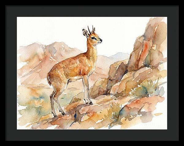 Klipspringer In Watercolor