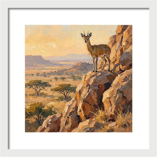 Klipspringer On Rocky Outcrop