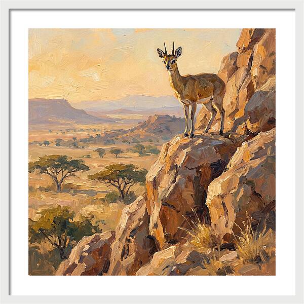 Klipspringer On Rocky Outcrop