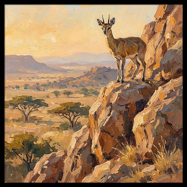Klipspringer On Rocky Outcrop
