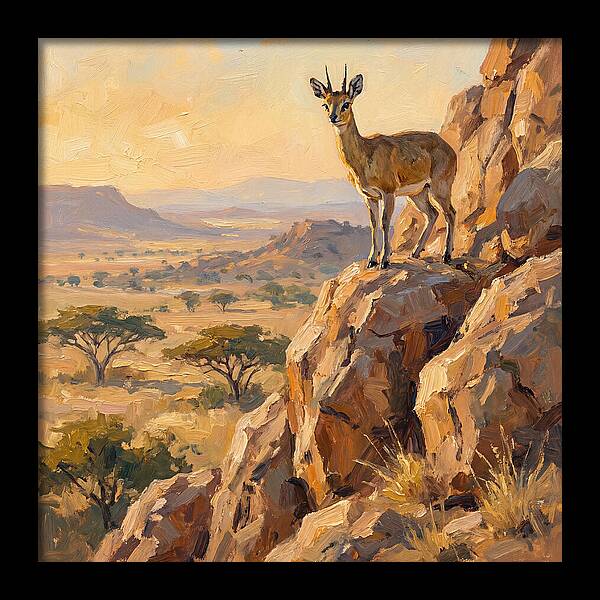Klipspringer On Rocky Outcrop