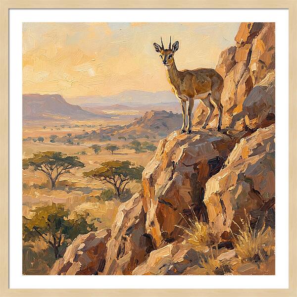 Klipspringer On Rocky Outcrop