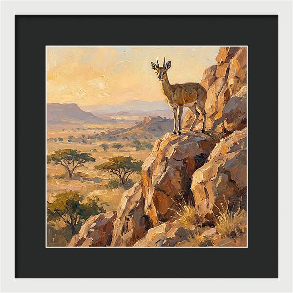 Klipspringer On Rocky Outcrop