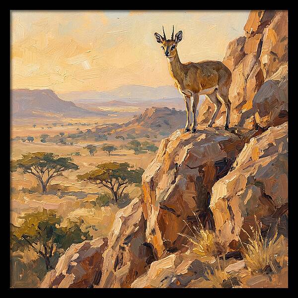 Klipspringer On Rocky Outcrop