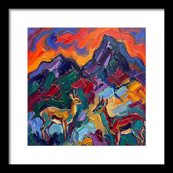 Klipspringers In Vibrant Landscape