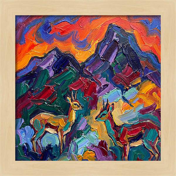 Klipspringers In Vibrant Landscape