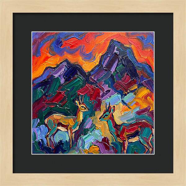 Klipspringers In Vibrant Landscape