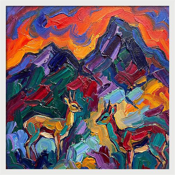 Klipspringers In Vibrant Landscape