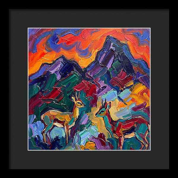 Klipspringers In Vibrant Landscape