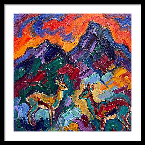 Klipspringers In Vibrant Landscape
