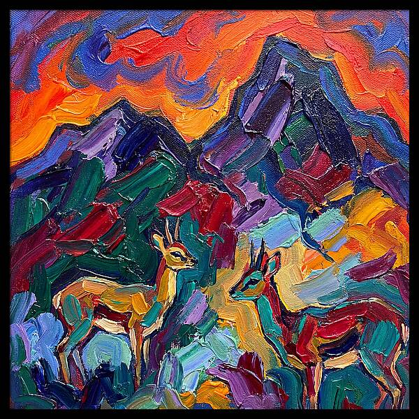 Klipspringers In Vibrant Landscape
