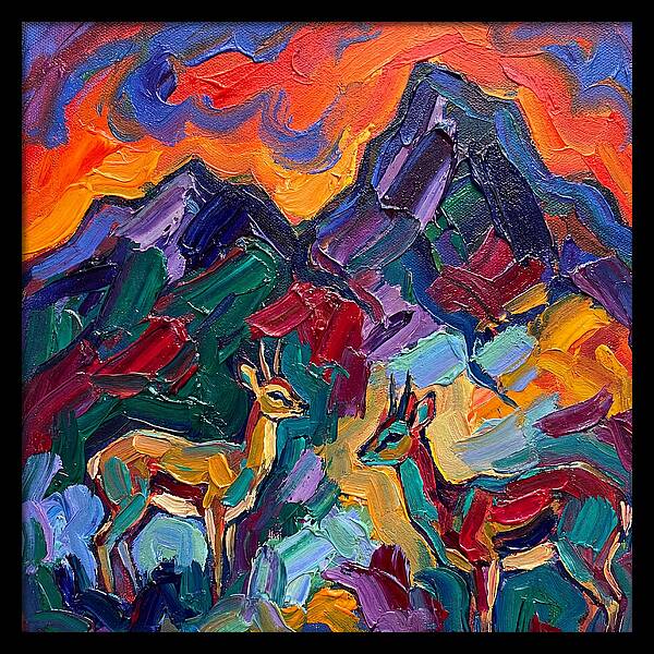 Klipspringers In Vibrant Landscape