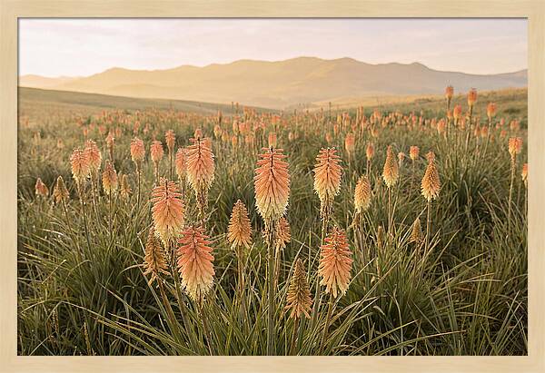 Kniphofia Red Hot Poker Blooms
